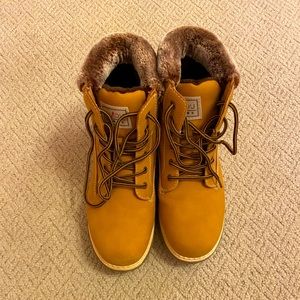 ANJOUFEMME Tan, Winter Boots